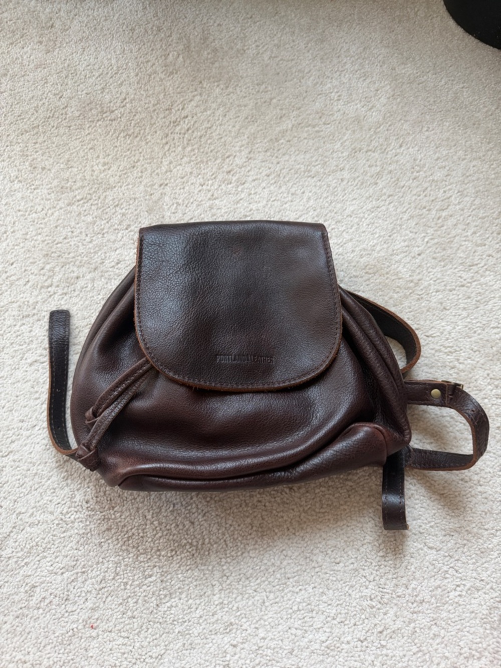 Portland Leather Goods Large Bucket Backpack in Cold Brew
